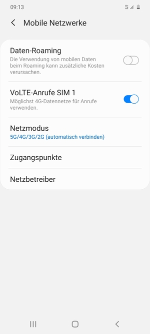 Wählen Sie Zugangspunkte