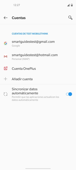 Seleccione su cuenta Google