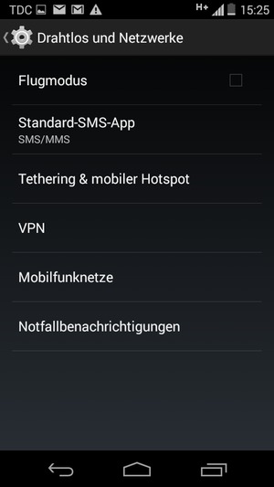 Wählen Sie Mobilfunknetze