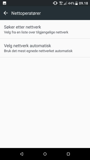 Velg Søker etter nettverk