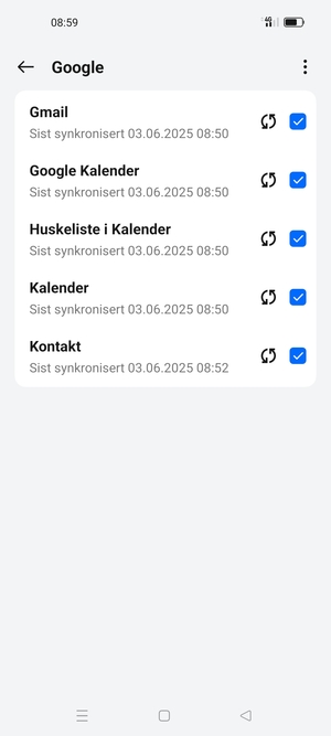 Velg menyknappen