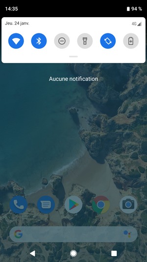 Déroulez à nouveau le menu du haut
