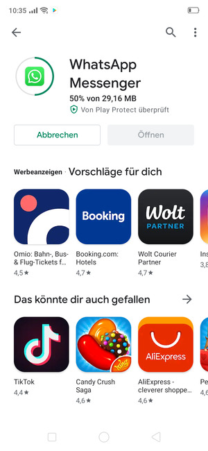 Warten Sie, bis der Installationsprozess  beendet ist
