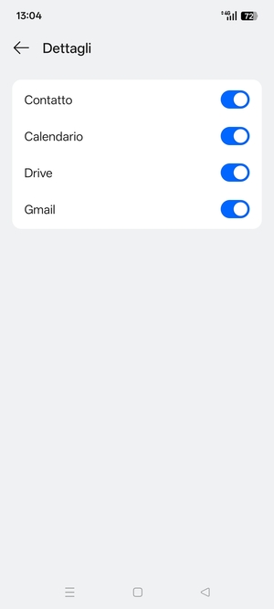 Assicurati che Contatto sia selezionato