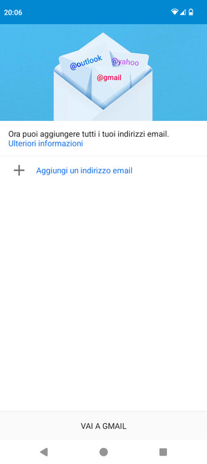 Seleziona Aggiungi un indirizzo email
