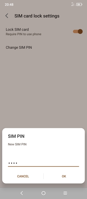 Enter your New SIM PIN and select OK