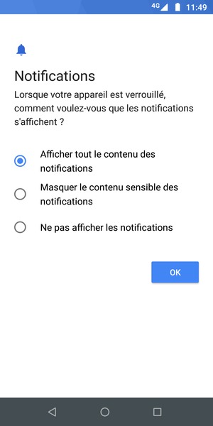 Sélectionnez votre option préférée et sélectionnez OK