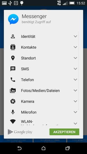 Wählen Sie AKZEPTIEREN