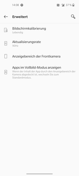 Wählen Sie Aktualiserungsrate