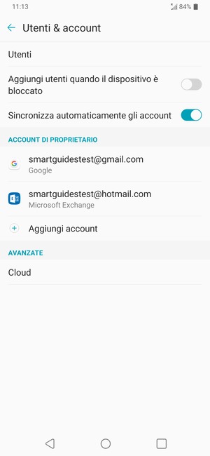 Seleziona il tuo account Google