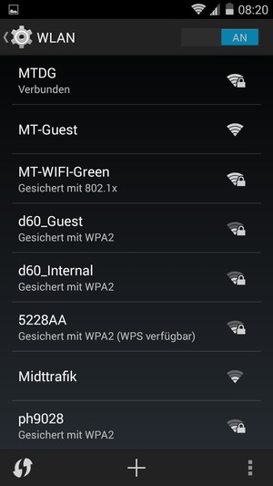 Sie sind nun mit dem WLAN-Netzwerk verbunden