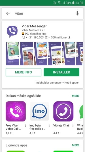 Vælg appen