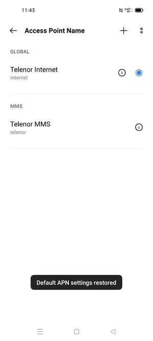 Select New APN