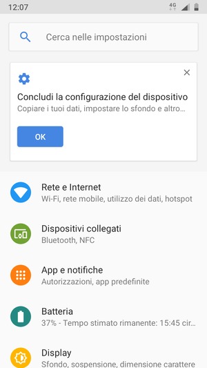 Seleziona Rete e Internet
