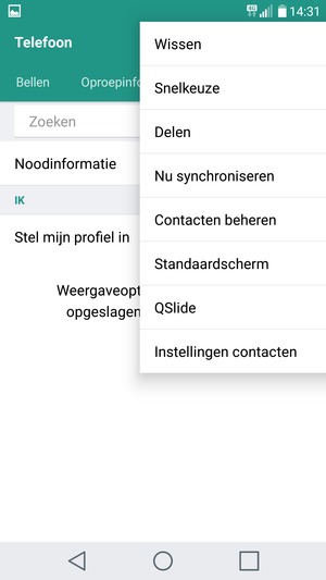 Selecteer Contacten beheren