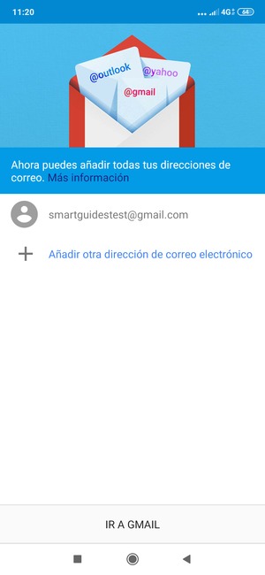 Seleccione IR A GMAIL