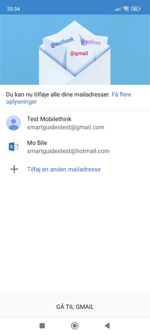 Vælg GÅ TIL GMAIL