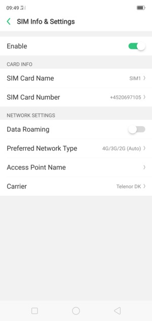 Select Access Point Name