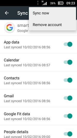 Select Sync now