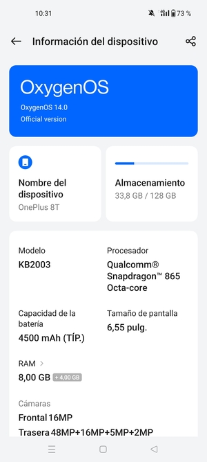 Seleccione OxygenOS