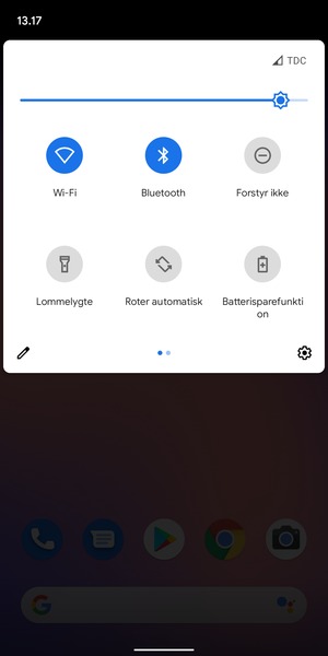 Slå Wi-Fi og Bluetooth fra