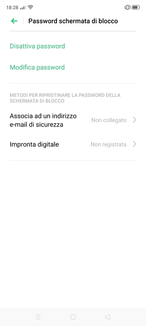 Il tuo telefono è ora protetto dal blocco schermo
