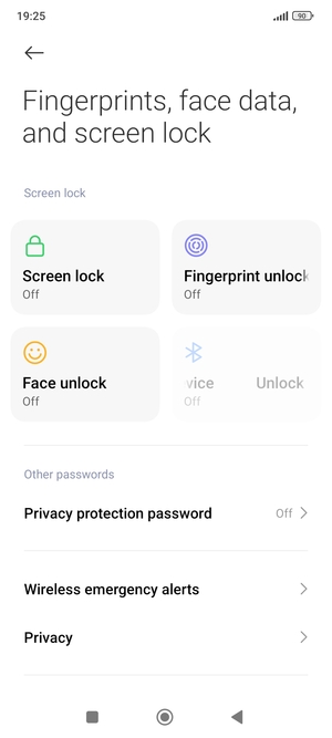 Scroll to and select Privacy