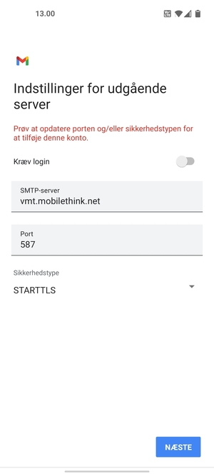 Vælg Sikkerhedstype