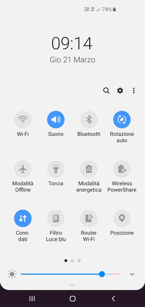 Seleziona il tasto v