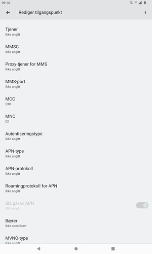 Bla ned og skriv inn MMS-informasjon