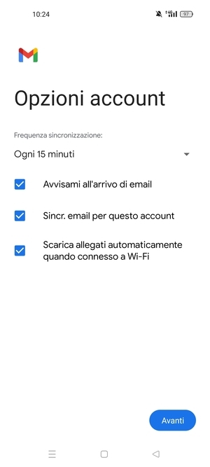 Seleziona Avanti