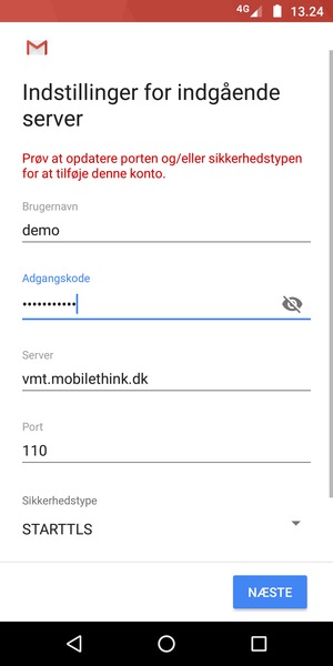 Vælg Sikkerhedstype