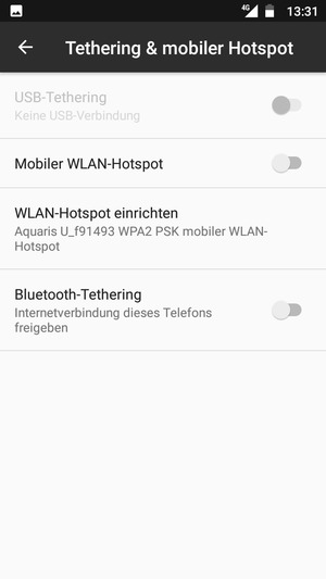 Wählen Sie WLAN-Hotspot einrichten