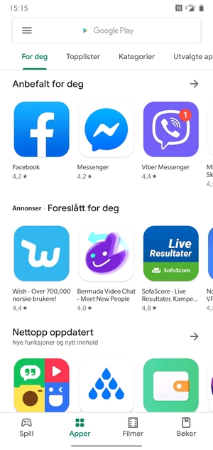 Velg søkefelt