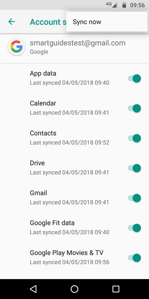 Select Sync now
