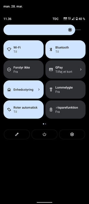 Slå Wi-Fi og Bluetooth fra