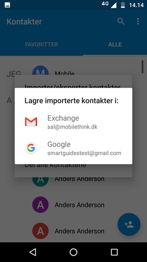 Velg din Google-konto