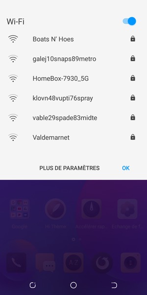 Désactiver le Wi-Fi