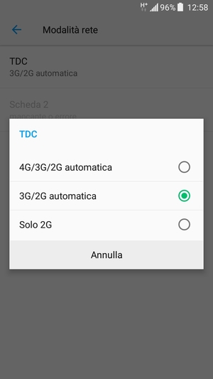 Seleziona la tua opzione preferita