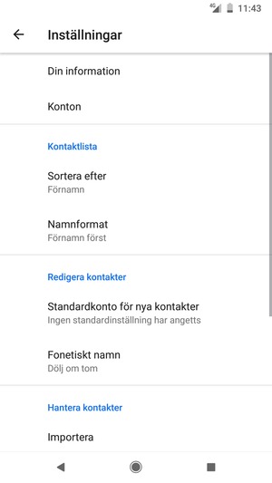 Välj Importera