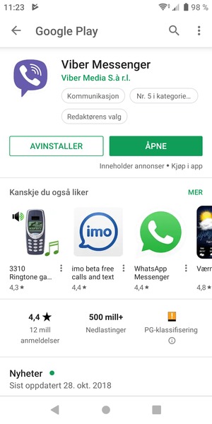 Velg ÅPNE