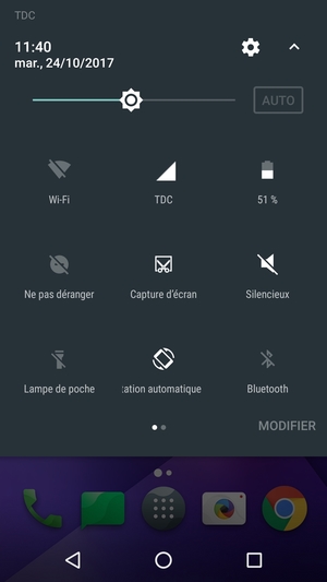 Faites glisser vers la gauche