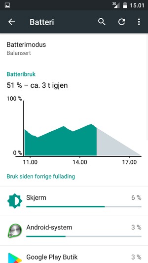 Velg Batterimodus