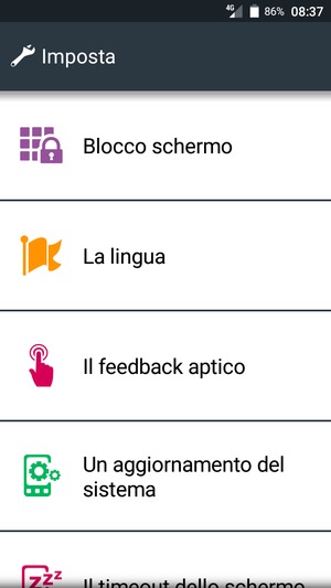 Scorri e seleziona Un aggiornamento del sistema
