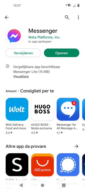 Selecteer Openen