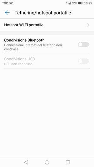 Seleziona Hotspot Wi-Fi portatile