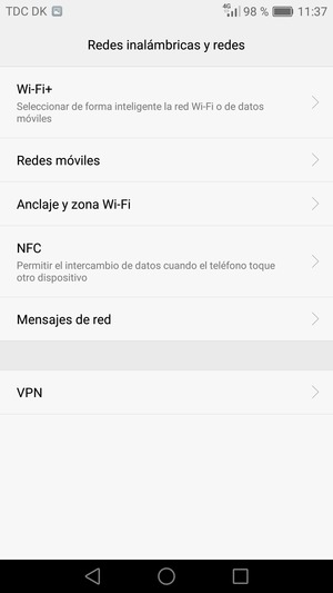 Seleccione Redes móviles