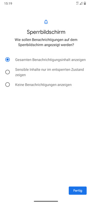 Wählen Sie die gewünschte Option und wählen Sie Fertig