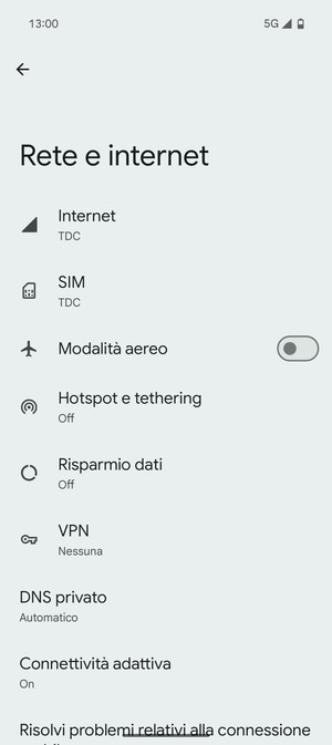 Seleziona Internet