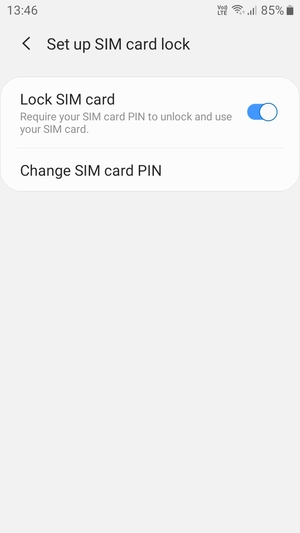 Select Change SIM card PIN